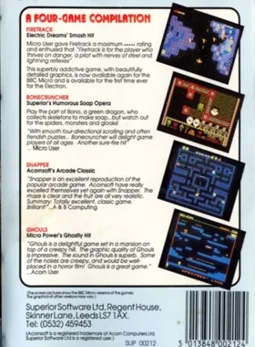 Firetrack (1988)(Superior Software-Acornsoft) box cover back